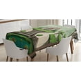 thumbnail image 1 of Ambesonne Mural Tablecloth Rectangular Table Cover, Boho Castle and Meadows, 60"x90", Multicolor, 1 of 3