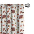 thumbnail image 1 of Ambesonne Mushroom Curtains, Autumn Hedgehog Acorns, Pair of 28"x84", Multicolor, 1 of 5
