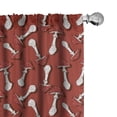 thumbnail image 1 of Ambesonne Mushroom Curtains, Psychedelic Amanita, Pair of 28"x84", Burnt Sienna Red White, 1 of 5