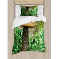 thumbnail image 1 of Ambesonne Mushroom Duvet Cover Set, Close up Image Plantation, Twin, Sand Brown Dark Sepia, 1 of 3