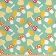thumbnail image 1 of Ambesonne Mushroom Fabric by the Yard Upholstery, Colorful Toadstools, 5 Yards, Mint Green and Multicolor, 1 of 4