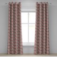 thumbnail image 1 of Ambesonne Mushroom Grommet Curtain, Forest Fall on Polka Dots, 50" x 72", Orange Dark Coral Tan, 1 of 6
