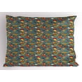 thumbnail image 1 of Ambesonne Mushroom Pillow Sham, Picnic in Forest Pattern, 36" X 20", Multicolor, 1 of 2