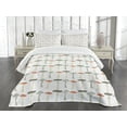 thumbnail image 1 of Ambesonne Mushroom Quilted Bedspread Set 3 Pcs, Retro Food Forest Print, King Size, Multicolor, 1 of 5