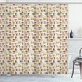 thumbnail image 1 of Ambesonne Mushroom Shower Curtain, Autumnal Forest Floral, 69"Wx70"L, Dark Coral Fawn, 1 of 4
