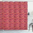 thumbnail image 1 of Ambesonne Mushroom Shower Curtain, Cartoon Art Colorful Dots, 69"Wx70"L, Magenta and Multicolor, 1 of 5