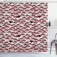 thumbnail image 1 of Ambesonne Mushroom Shower Curtain, Toadstool Vegetable Art, 69"Wx70"L, Black White Red, 1 of 5