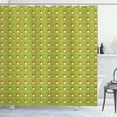 thumbnail image 1 of Ambesonne Mushroom Shower Curtain, Toadstools, 69"Wx84"L, Apple Green Vermilion, 1 of 4