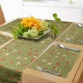thumbnail image 1 of Ambesonne Mushroom Table Runner & Placemats, Abstract Organic Plant Art, Placemat 4 pcs + Runner 16"x90", Pale Olive Green Beige, 1 of 2