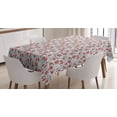 thumbnail image 1 of Ambesonne Mushroom Tablecloth Rectangular Table Cover, Sketch Woodland Design, 52"x70", Vermilion Pale Grey, 1 of 3