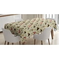 thumbnail image 1 of Ambesonne Mushroom Tablecloth Rectangular Table Cover, Wild Forest Bees Dots, 60"x84", Multicolor, 1 of 4
