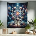 thumbnail image 1 of Ambesonne Mushroom Tapestry Twin Size, Astral World Psychedelic, 68"x88", Dark Blue Multicolor, 1 of 3