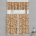 thumbnail image 1 of Ambesonne Mushroom Valance & Curtain, Grunge Harvest Farm, 55"x45", Cocoa Brown Beige, 1 of 6