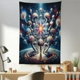 thumbnail image 1 of Ambesonne Mushroom Wall Hanging Tapestry, Astral World Psychedelic, 30"x45", Dark Blue Multicolor, 1 of 3