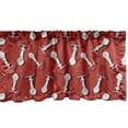 thumbnail image 1 of Ambesonne Mushroom Window Valance, Psychedelic Amanita, 42" x 12", Burnt Sienna Red White, 1 of 3