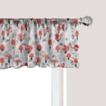 thumbnail image 1 of Ambesonne Mushroom Window Valance, Sketch Woodland Design, 54" X 18", Vermilion Pale Grey, 1 of 3