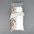 thumbnail image 1 of Ambesonne Music Bedding Set 3 Pcs, Rhthm Tempo Melody, Twin, Multicolor White, 1 of 3