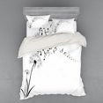 thumbnail image 1 of Ambesonne Music Bedding Set 4 Pcs, Meadow Dandelions Floral, Queen, Black White, 1 of 3
