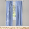 thumbnail image 1 of Ambesonne Music Curtains, Dandelion Summer Silhouettes, Pair of 28"x84", Ceil Blue, 1 of 2