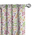 thumbnail image 1 of Ambesonne Music Curtains, Inspirational Sound Vibes, Pair of 28"x63", Multicolor, 1 of 5