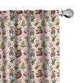 thumbnail image 1 of Ambesonne Music Curtains, Playing Teddy Bear, Pair of 28"x95", Multicolor, 1 of 5