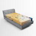 thumbnail image 1 of Ambesonne Music Fitted Sheet, Abstract Melodies Notes, Twin Size, Black Blue Sand Brown, 1 of 2