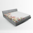 thumbnail image 1 of Ambesonne Music Fitted Sheet, Colorful Festival Frame, Queen Size, Multicolor, 1 of 2