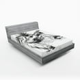 thumbnail image 1 of Ambesonne Music Fitted Sheet, Cowboy and Guitar Eastern, Full Size, Black and Pale Grey, 1 of 3