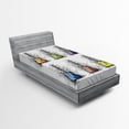 thumbnail image 1 of Ambesonne Music Fitted Sheet, Guitar Collage for Teens, Twin Size, Multicolor, 1 of 2