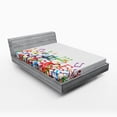 thumbnail image 1 of Ambesonne Music Fitted Sheet, Rhthm Tempo Melody, Full Size, Multicolor White, 1 of 2