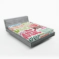 thumbnail image 1 of Ambesonne Music Fitted Sheet, Typography Rhythm Funky, Full Size, Multicolor, 1 of 3