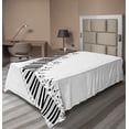 thumbnail image 1 of Ambesonne Music Flat Sheet, Abstract Theme Art Motifs, TwinXL Size, White Charcoal Grey, 1 of 1