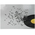 thumbnail image 1 of Ambesonne Music Jigsaw Puzzle, Flying Notes Album Dance, Heirloom-Quality Fun Activity for Family Durable Cardboard, 1000 pcs, Yellow Black Ivory, 1 of 6