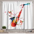 thumbnail image 1 of Ambesonne Music Kitchen Curtains, Butterfly Orchestra Jazz, 55"x39", Multicolor, 1 of 3