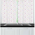 thumbnail image 1 of Ambesonne Music Kitchen Curtains, Watercolor Sonic Art, 55"x39", Multicolor, 1 of 2