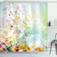 thumbnail image 1 of Ambesonne Music Note Shower Curtain, Shattered Elements, 69"Wx84"L, Multicolor, 1 of 4