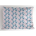 thumbnail image 1 of Ambesonne Music Pillow Sham, Violin with Notes Pattern, 26" X 20", Slate Blue Pale Pink, 1 of 2