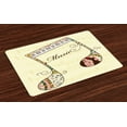 thumbnail image 1 of Ambesonne Music Place Mats Set of 4, Keyboard Musical Note, Standard Size, Multicolor, 1 of 4