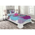 thumbnail image 1 of Ambesonne Music Quilted Bedspread Set 2 Pcs, Guitar Instrument, Twin Size, Lavender Magenta, 1 of 3