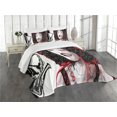 thumbnail image 1 of Ambesonne Music Quilted Bedspread Set 3 Pcs, Afro Lady Sings Jazz Song, Queen Size, Pale Grey Black, 1 of 5