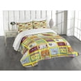 thumbnail image 1 of Ambesonne Music Quilted Bedspread Set 3 Pcs, Audio Casette Tape, Queen Size, Multicolor, 1 of 5
