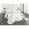 thumbnail image 1 of Ambesonne Music Quilted Bedspread Set 3 Pcs, Colorful Notes Butterfly, Queen Size, Multicolor, 1 of 5