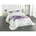 thumbnail image 1 of Ambesonne Music Quilted Bedspread Set 3 Pcs, Music Hand Written, Queen Size, Violet Coral Black, 1 of 5