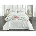 thumbnail image 1 of Ambesonne Music Quilted Bedspread Set 3 Pcs, Old Gramophone Player, Queen Size, Grey Black White, 1 of 5