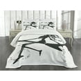 thumbnail image 1 of Ambesonne Music Quilted Bedspread Set 3 Pcs, Witch on Guitar, King Size, Black White, 1 of 5