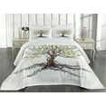 thumbnail image 1 of Ambesonne Music Quilted Coverlet 3 Pcs, Autumn Nature Tree Swirls, Queen Size, Multicolor, 1 of 2