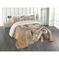 thumbnail image 1 of Ambesonne Music Quilted Coverlet 3 Pcs, Jazz Musician on Street, King Size, Brown Ecru, 1 of 4