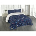 thumbnail image 1 of Ambesonne Music Quilted Coverlet 3 Pcs, Rhythm in My Heart Design, King Size, Multicolor, 1 of 4