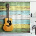 thumbnail image 1 of Ambesonne Music Shower Curtain, Aged Wooden Planks Rustic, 69"Wx75"L, Multicolor, 1 of 3