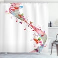thumbnail image 1 of Ambesonne Music Shower Curtain, Colorful Notes Butterfly, 69"Wx84"L, Multicolor, 1 of 4